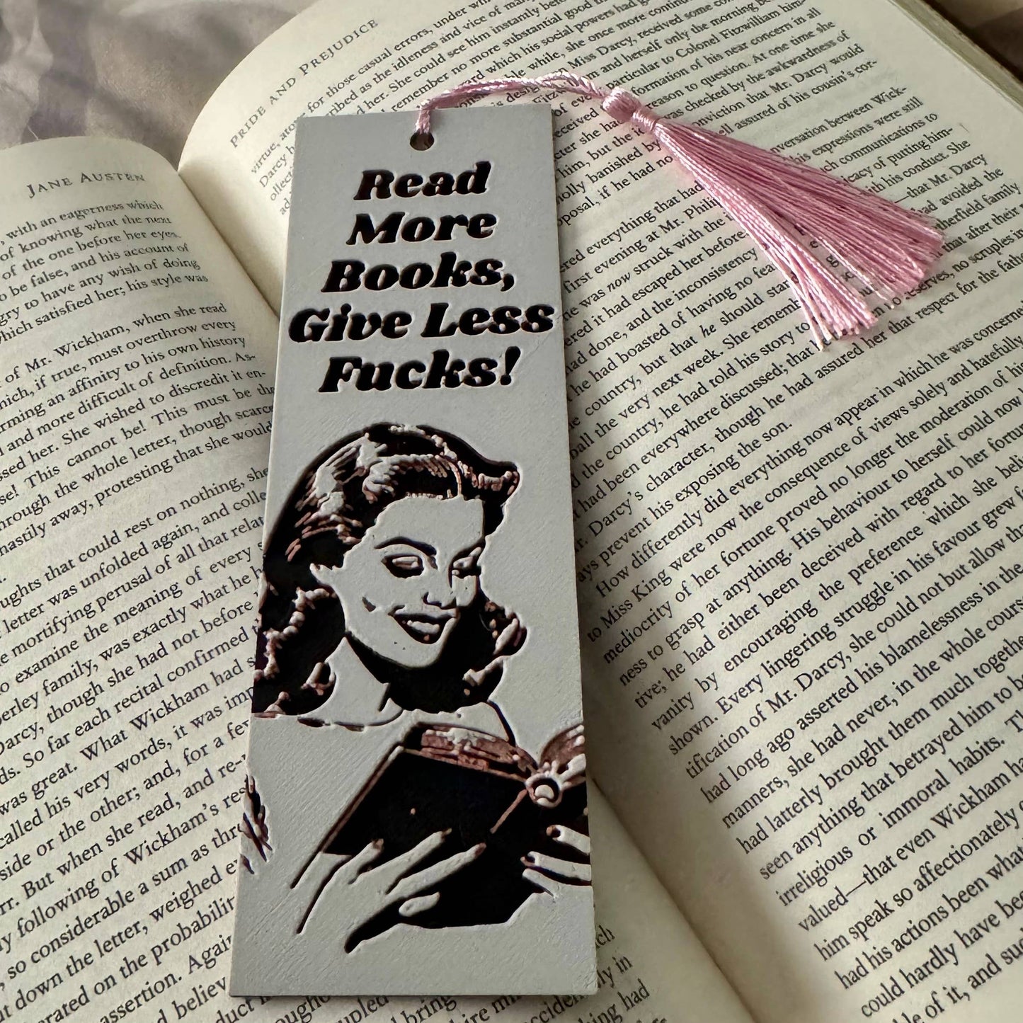 Read More Books Give Less Fucks 3D Bookmark