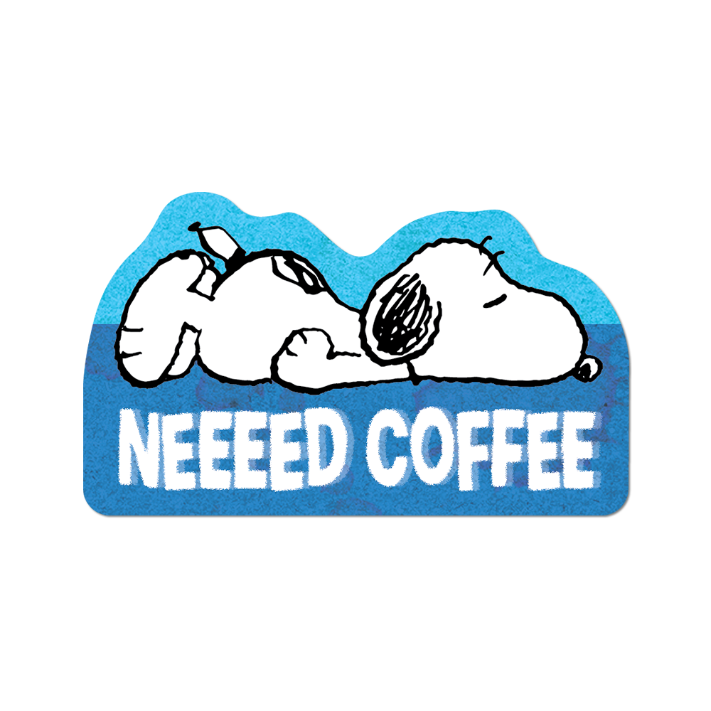 Need Coffee by Peanuts Sticker