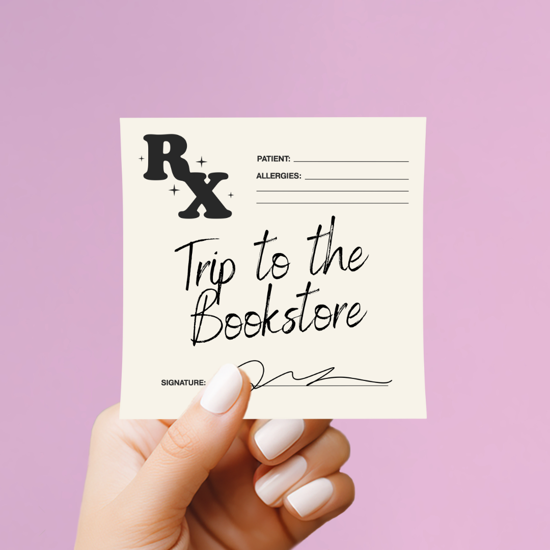 Bookish Prescription Sticker