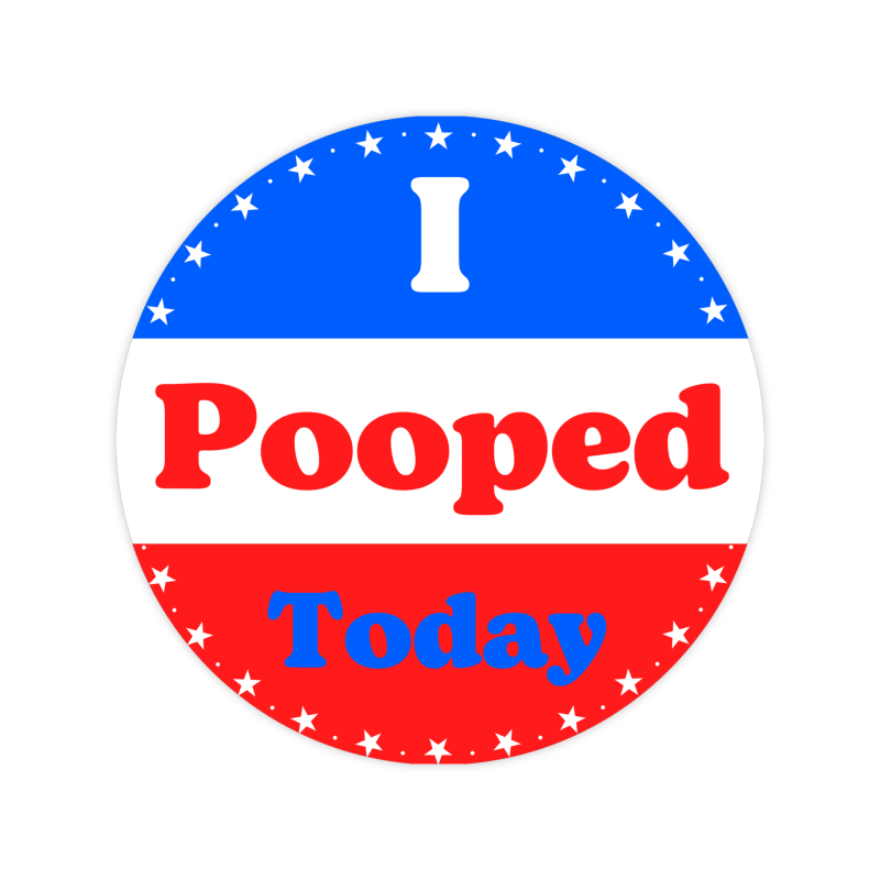 I Pooped Today Voting Parody Sticker