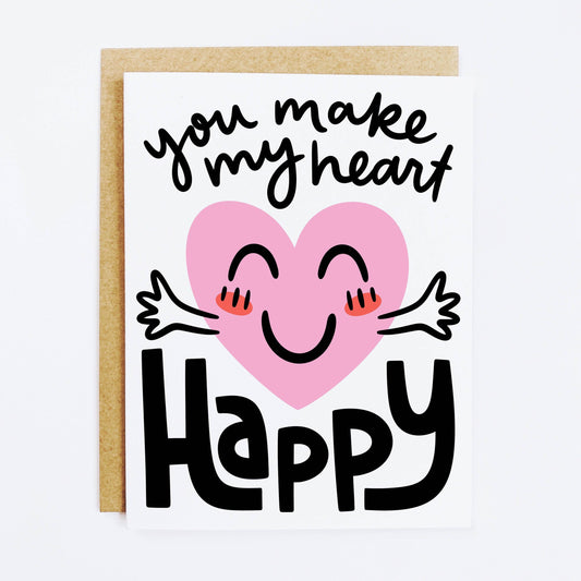 Heart Happy Greeting Card