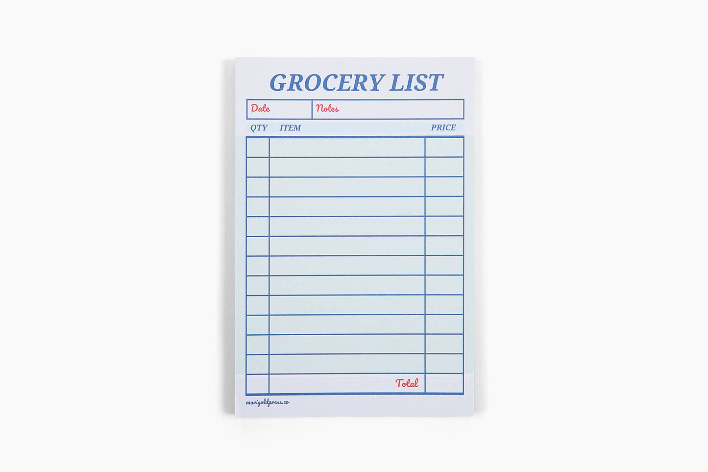 Grocery List Notepad