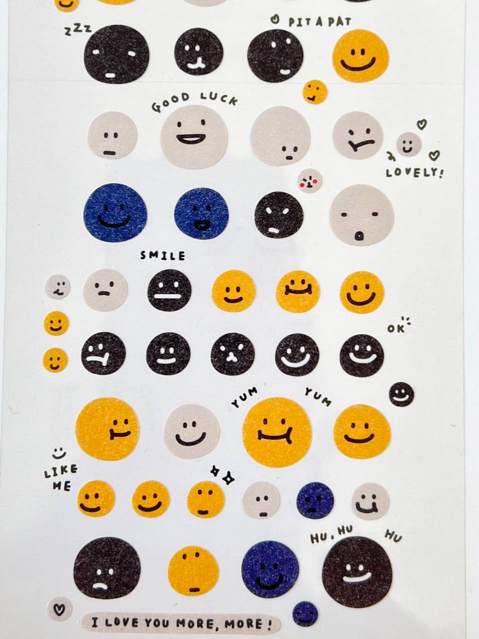 Smile Face HU HU Sticker Sheet