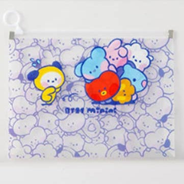 Purple BT21 Zipper Pouch