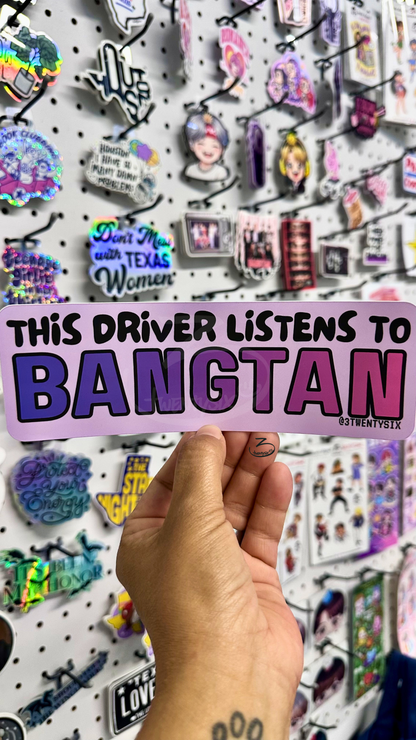 The Driver Listens to Bangtan Sticker