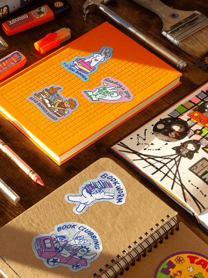 Book Clubbing Holo Sticker