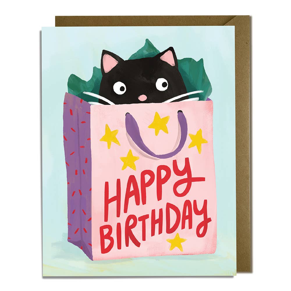 Cat Gift Bag Card