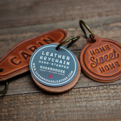 Tex Leather Keychain