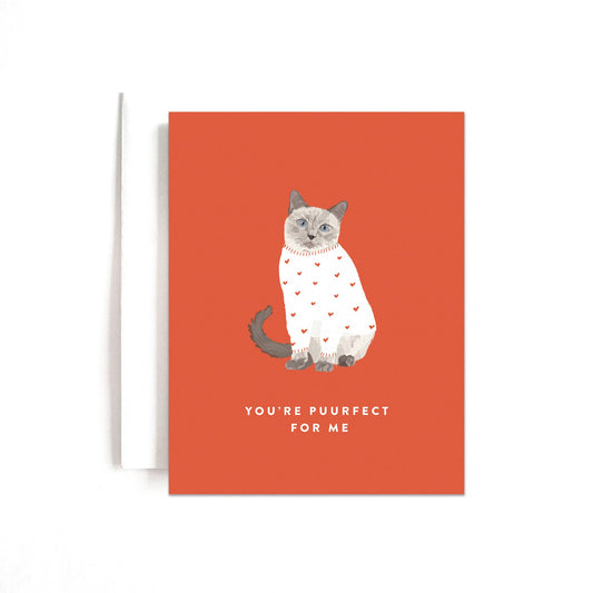 You're Puurfect for Me Love Card