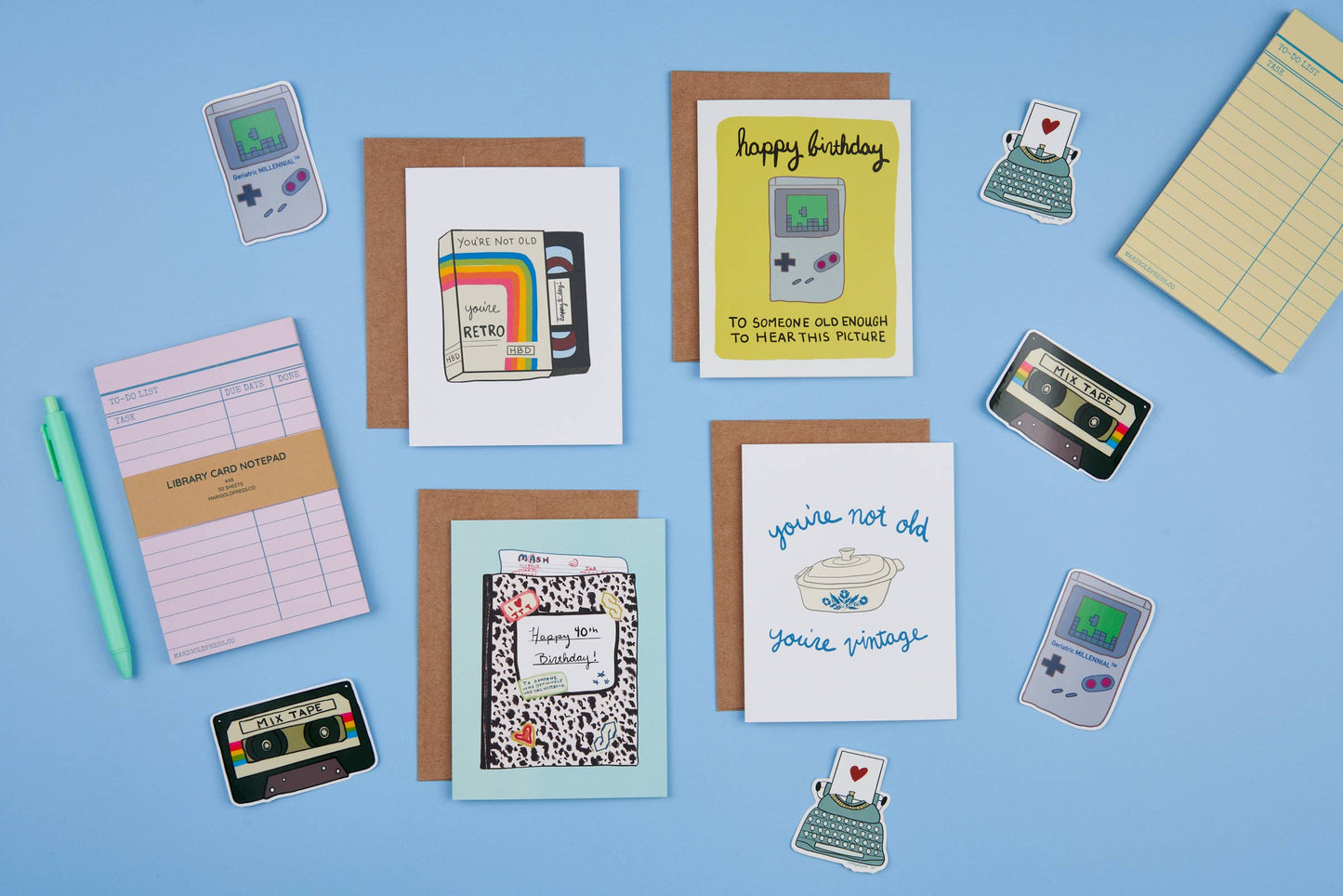 Library Card Notepad Yellow