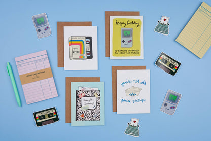 Library Card Notepad Yellow