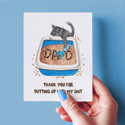 Dog Dad Shit Fathers Day Card
