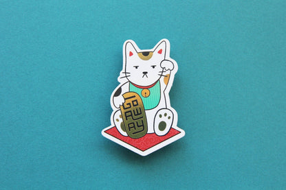 Go Away Maneki Neko Sticker