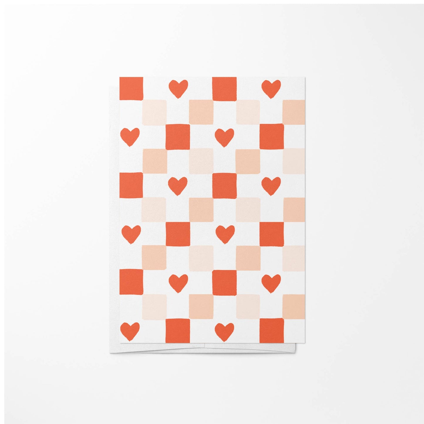 Checkered Heart Mini Card