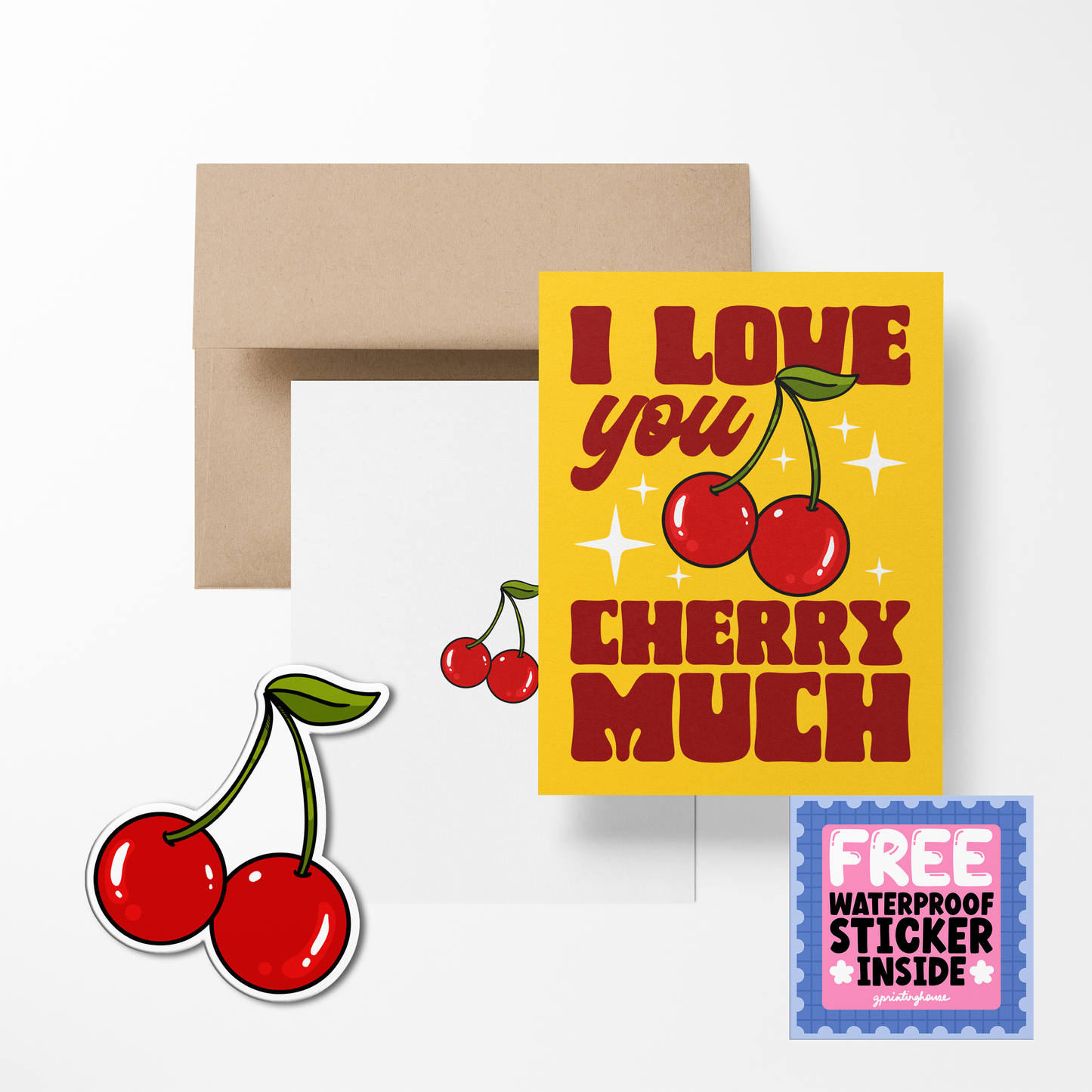 I Love You Cherry Much Greeting Card