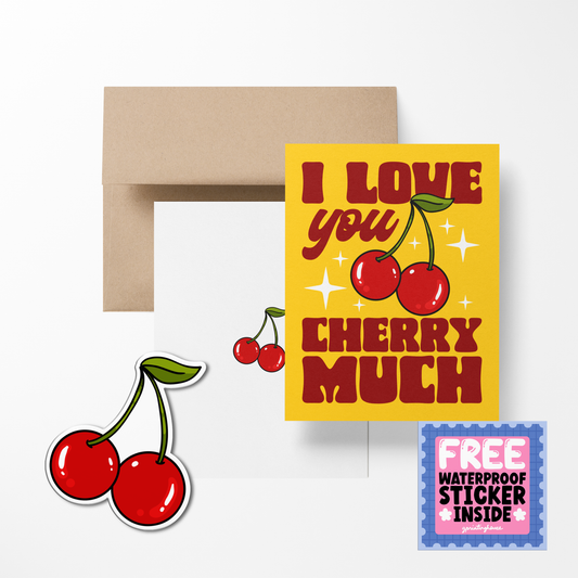I Love You Cherry Much Greeting Card