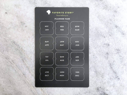 Black Planner Tabs
