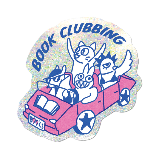 Book Clubbing Holo Sticker
