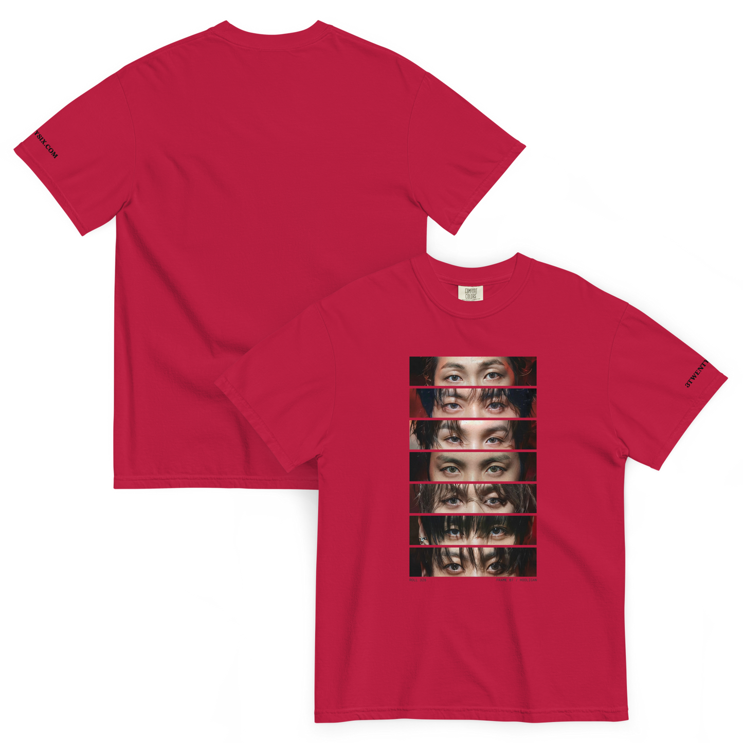 Hooligan Eyes 2 Tee ☞ Red & White