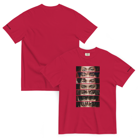 Hooligan Eyes 2 Tee ☞ Red & White